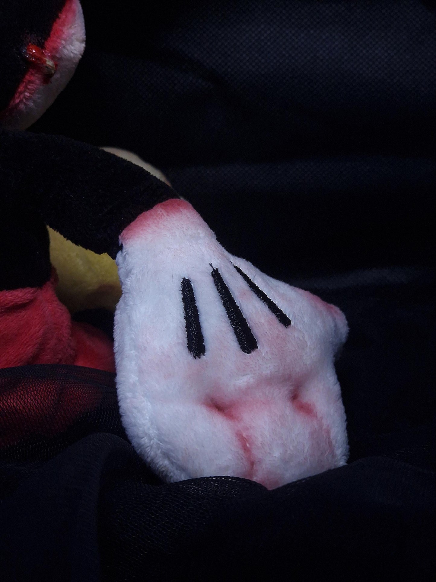 Horror scary mickey mouse Disney plushie disturbing spooky haunted stuffed animal shocking frightening terrifying monster blood teeth