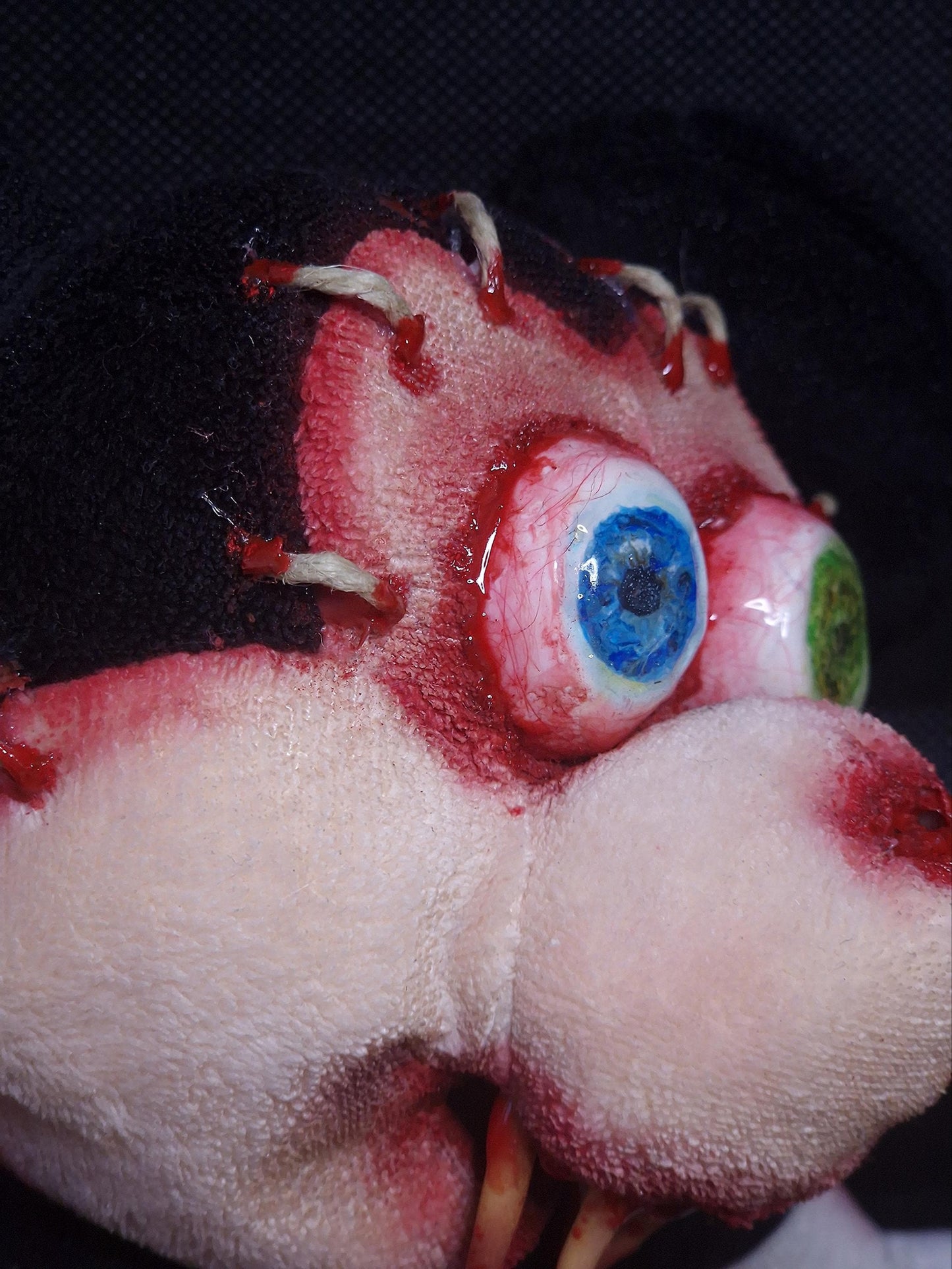 Horror scary mickey mouse Disney plushie disturbing spooky haunted stuffed animal shocking frightening terrifying monster blood teeth