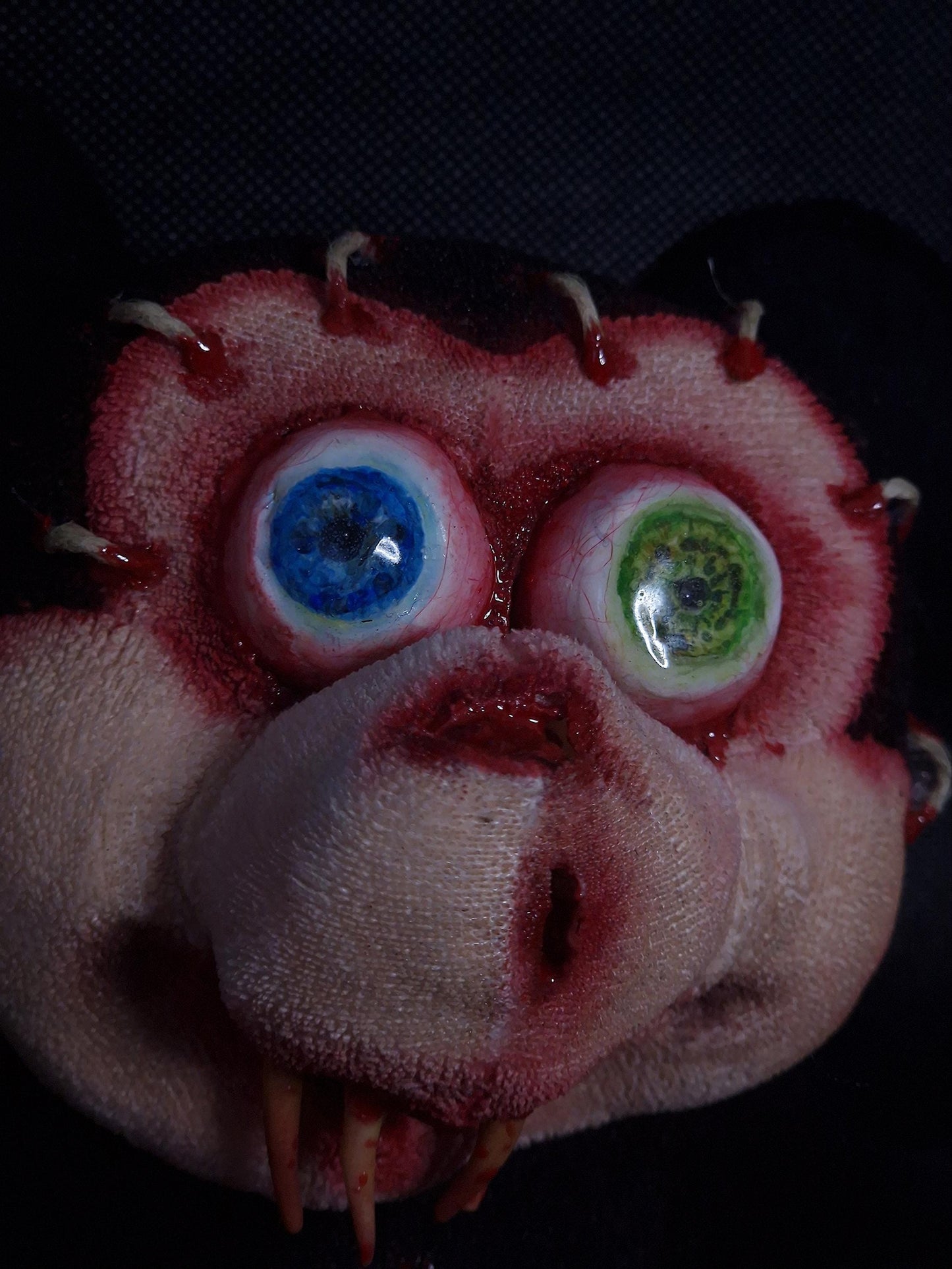 Horror scary mickey mouse Disney plushie disturbing spooky haunted stuffed animal shocking frightening terrifying monster blood teeth