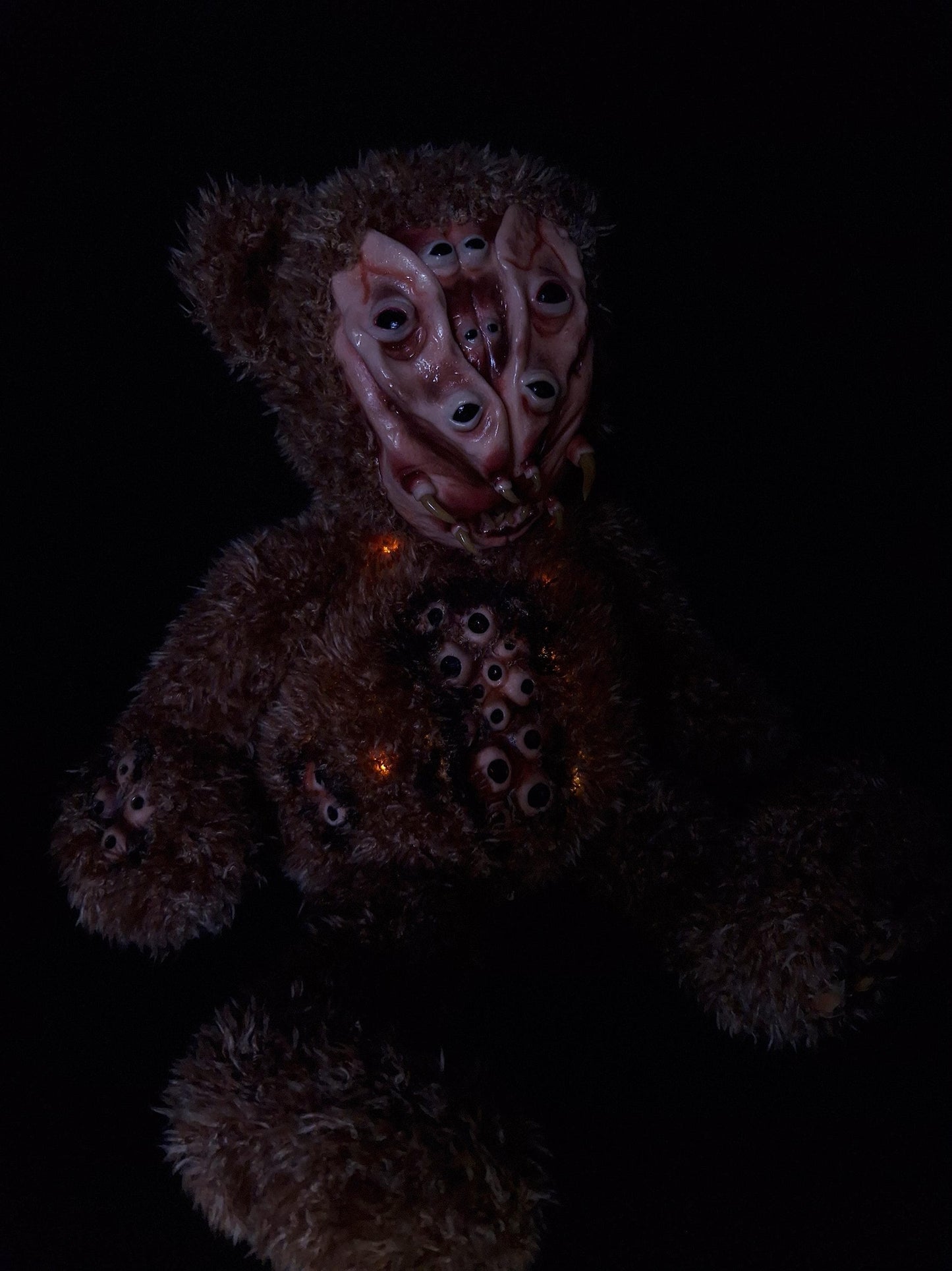 Alien teddy bear with lights