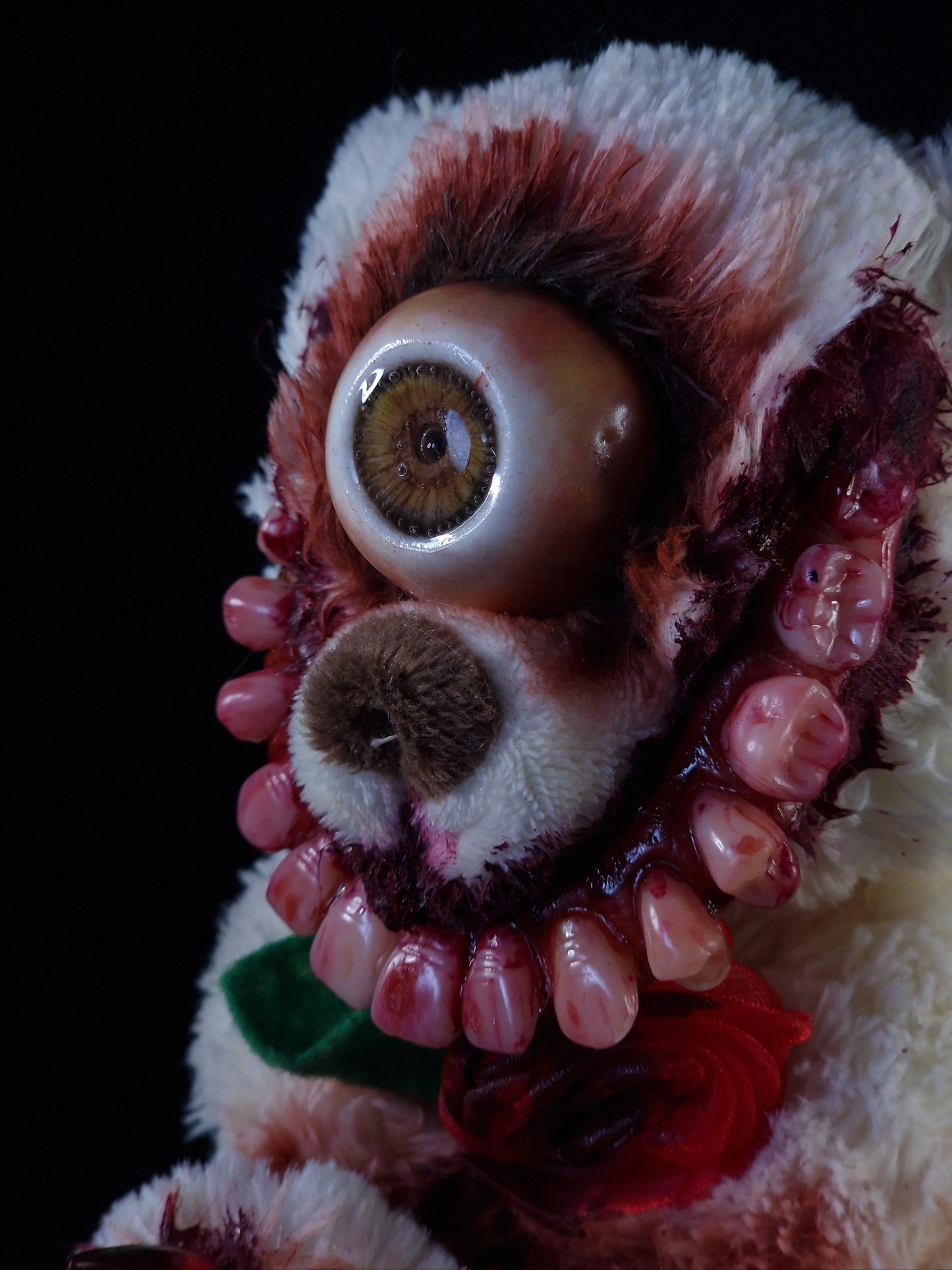 Creepy Bear with rose