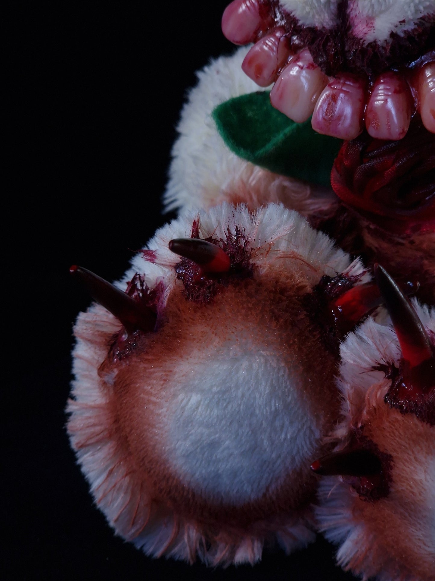 Creepy Bear with rose